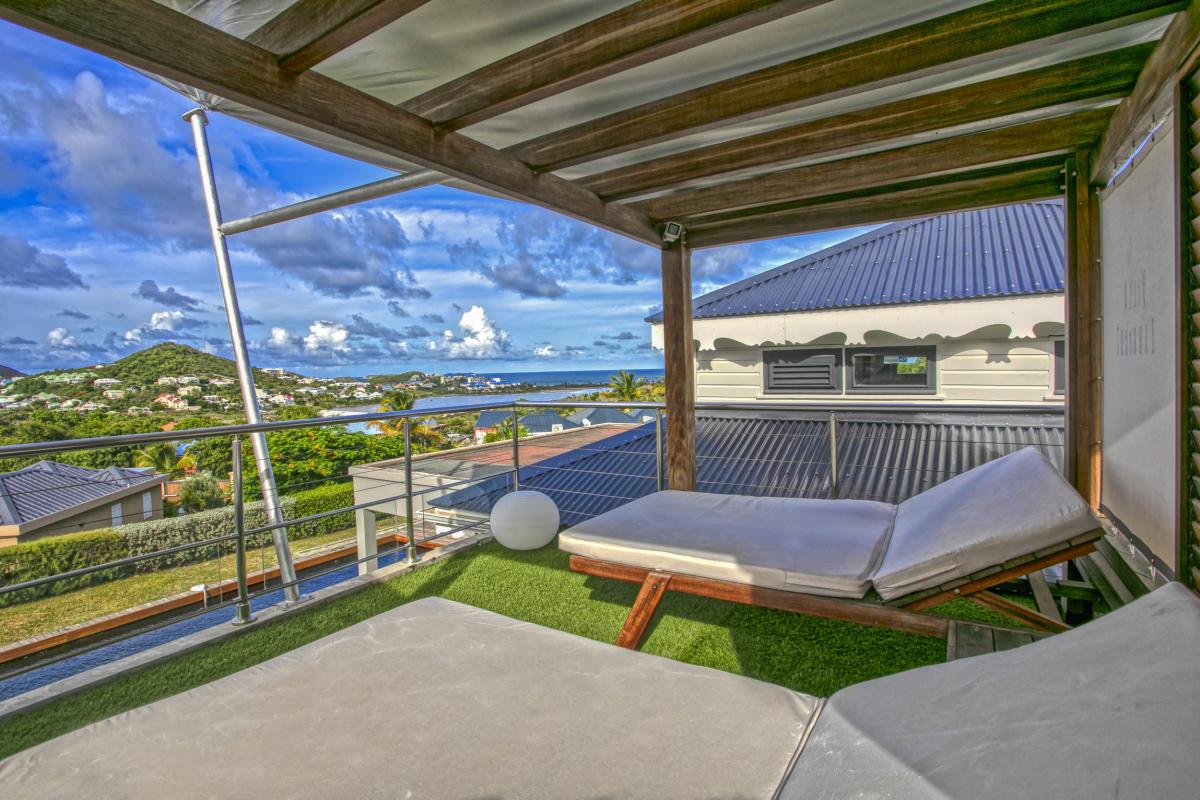 Location villa Saint Martin Mont Vernon - 6 chambres 14 personnes piscine vue mer salle de sport solarium terrain de pétanque (30)